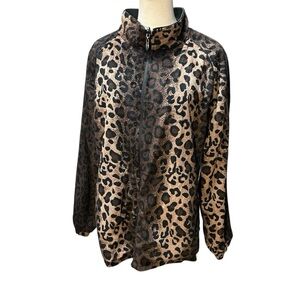 Hillary Radley Animal Print Reversable Jacket Sz Lrg